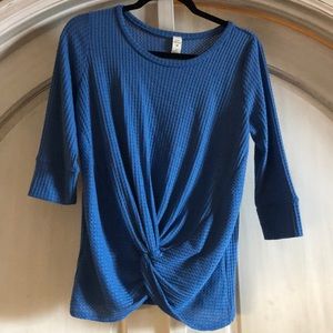 Lazy Sundays Blue Waffle shirt Women’s Size Small